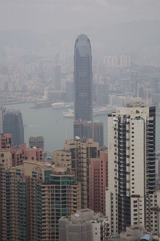 从太平山顶眺望香港天际线