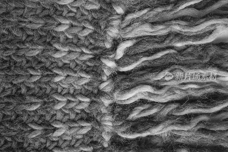 有机编织纹理与宏观编织线。