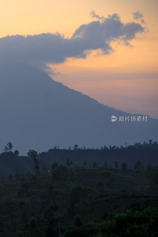 亚齐，seulawah山之间的日出景象