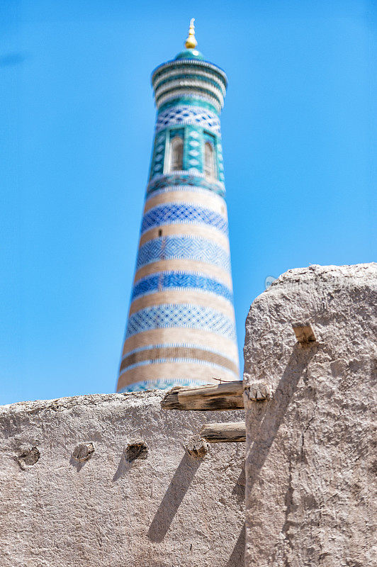 乌兹别克斯坦希瓦一所伊斯兰学校的尖塔