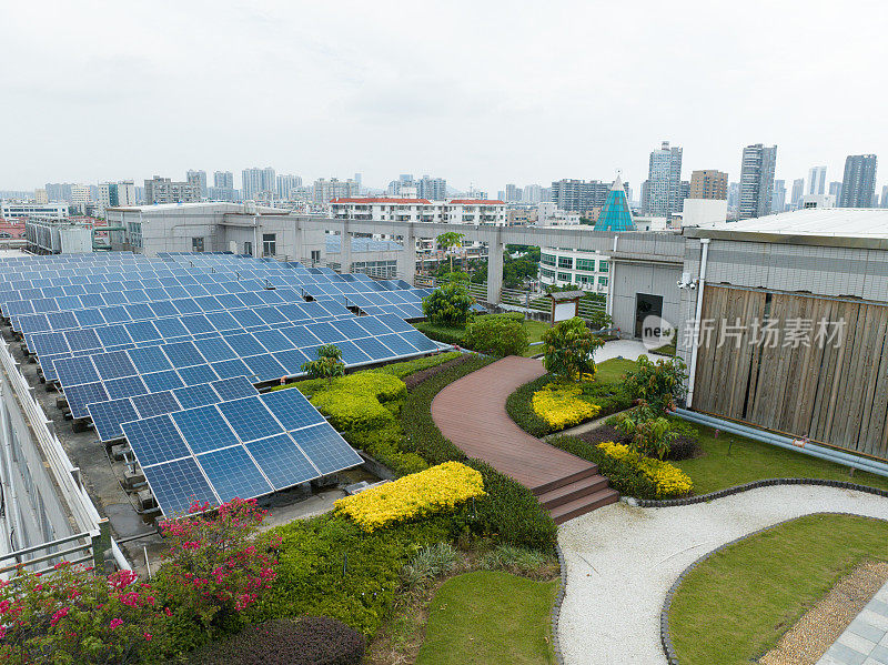 花园利用太阳能发电