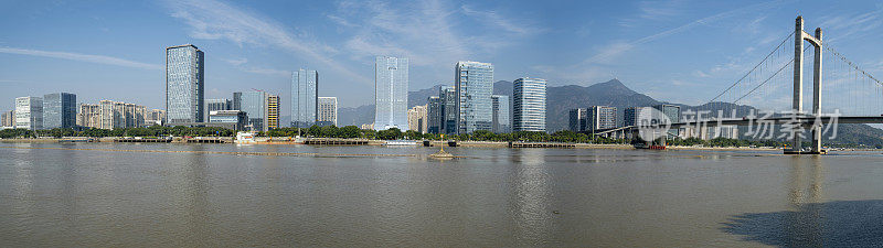 中国福建省福州市金融中心城市天际线
