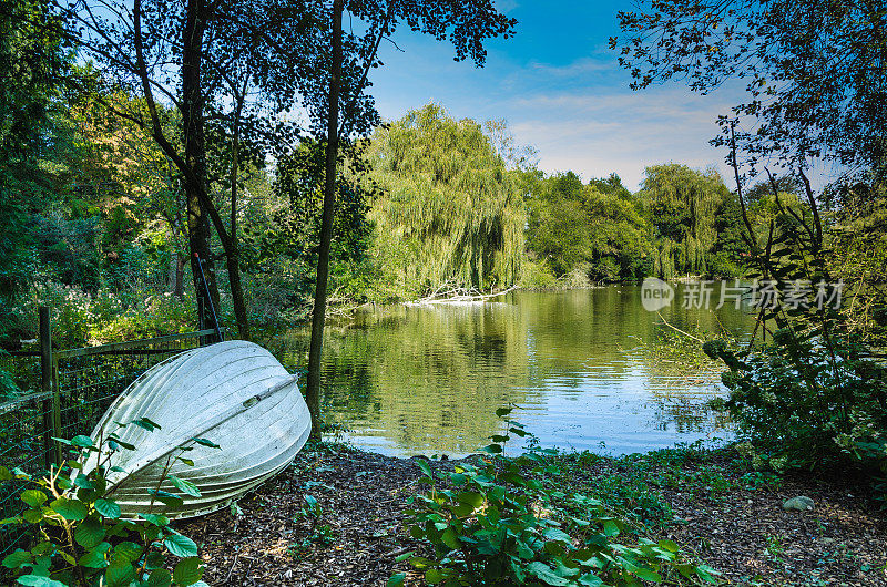 奥地利萨尔兹卡默古特夏日宁静的风景