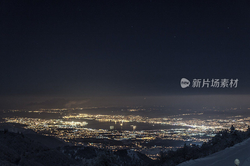 科卡埃利市夜空中的星空