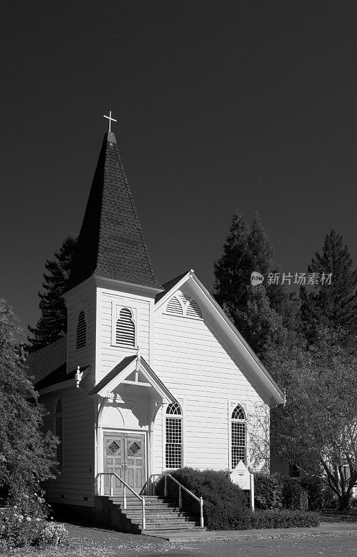 黑人和白人乡村教堂