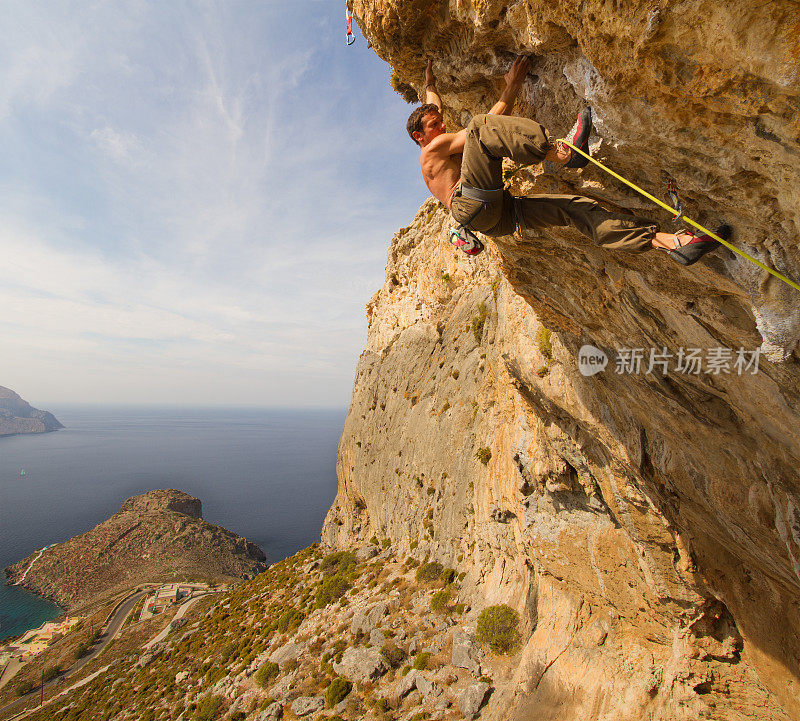 男性Rockclimber