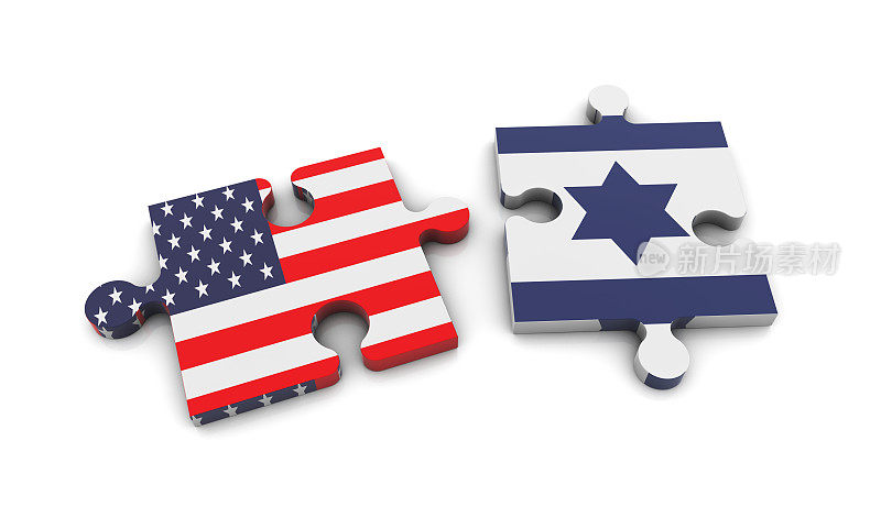 美国和以色列国旗的谜题