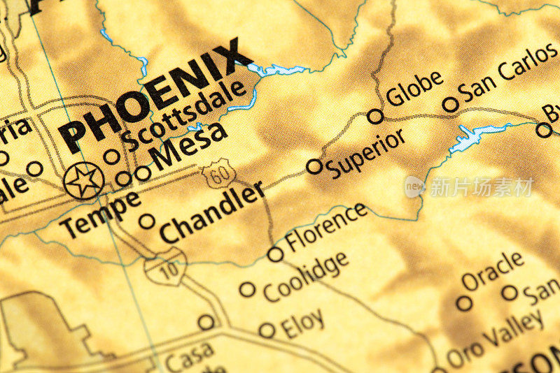美国亚利桑那州凤凰城地图