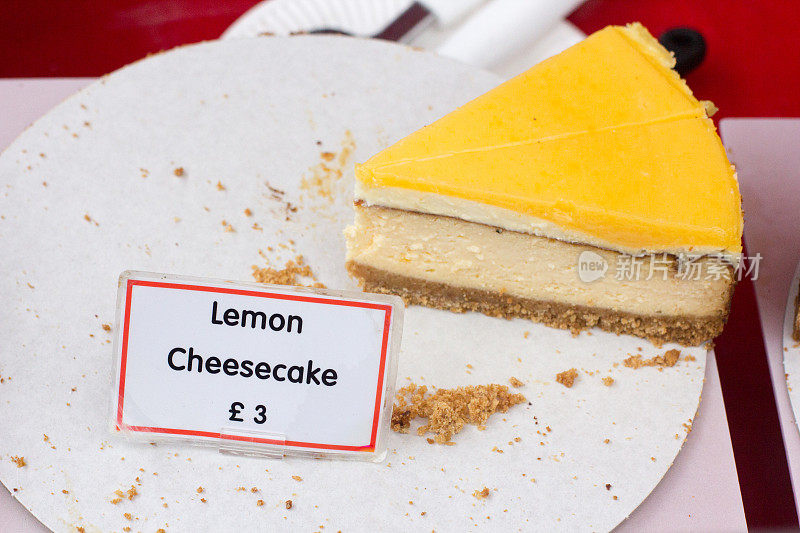 伦敦博罗市场的柠檬芝士蛋糕