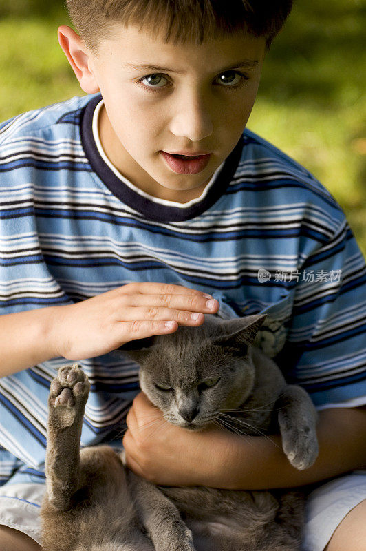 男孩的猫