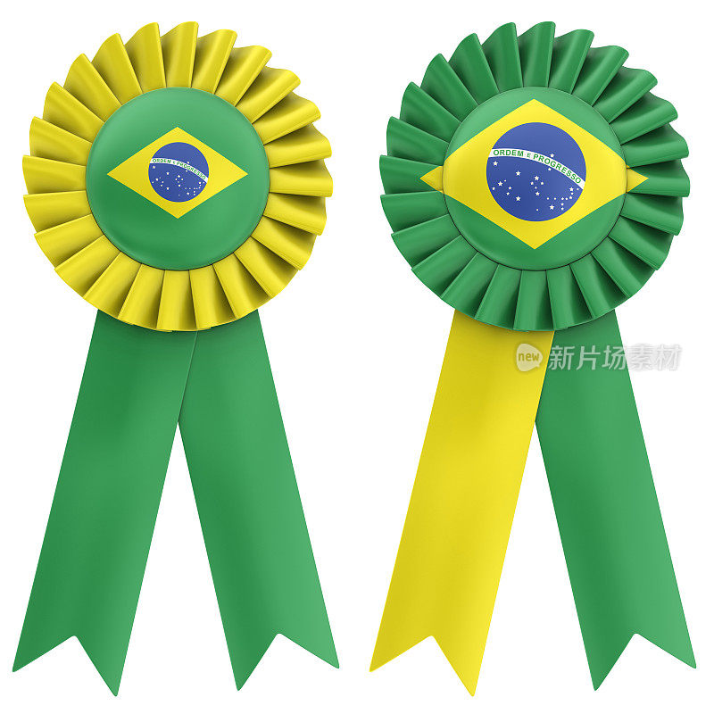 丝带上的巴西国旗