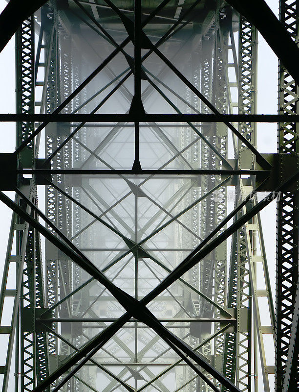 晨雾中的桥梁结构