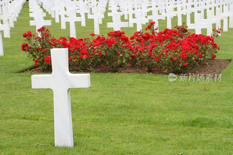 白色墓碑，诺曼底美国人公墓，法国