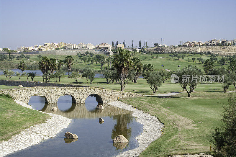 Algorfa高尔夫球场库存照片在西班牙