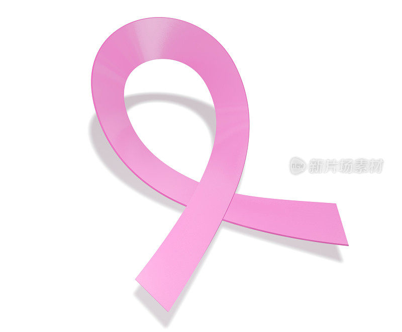 乳腺癌粉色意识丝带(3D)