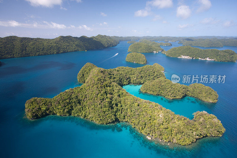 帕劳的岩石岛屿