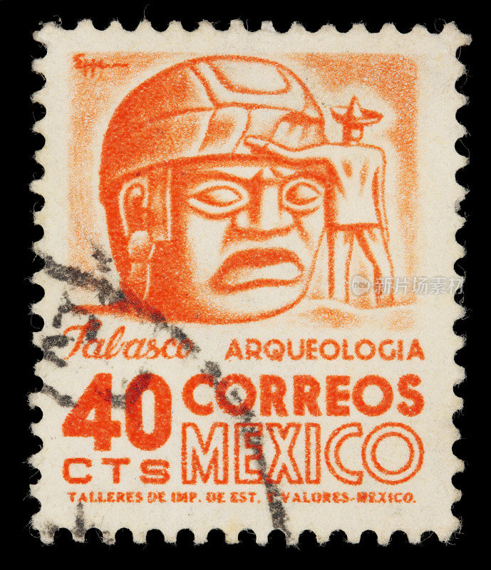 墨西哥奥尔梅克石头邮票