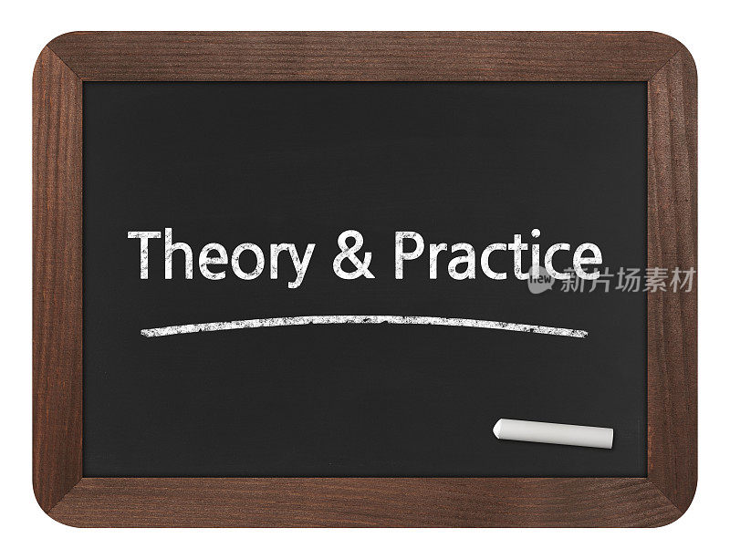理论与实践-商业黑板背景