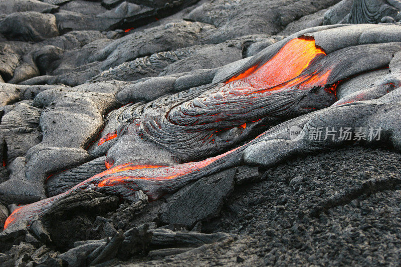 夏威夷火山熔岩