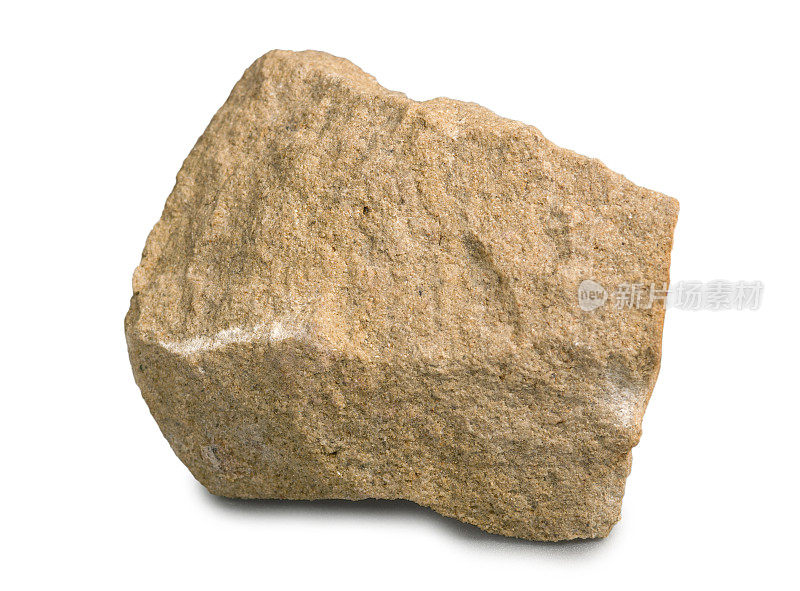 矿物石砂岩孤立在白色背景。