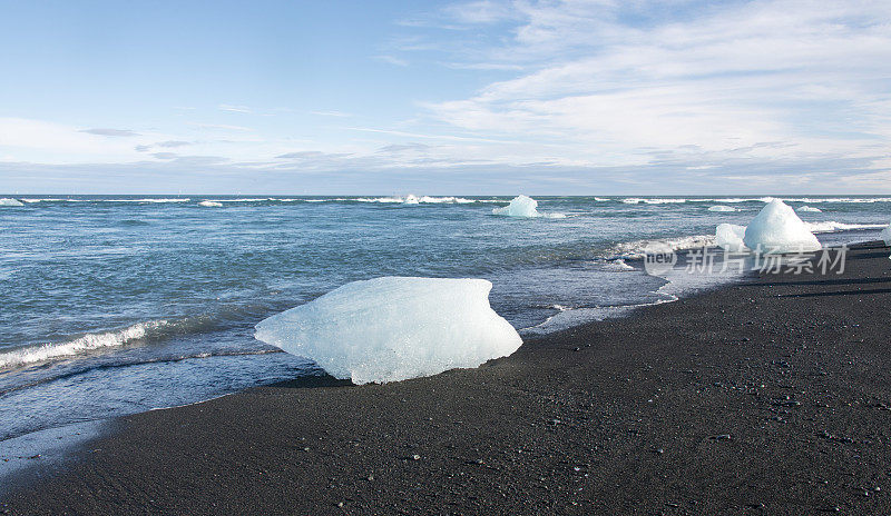 冰岛的冰川湖
