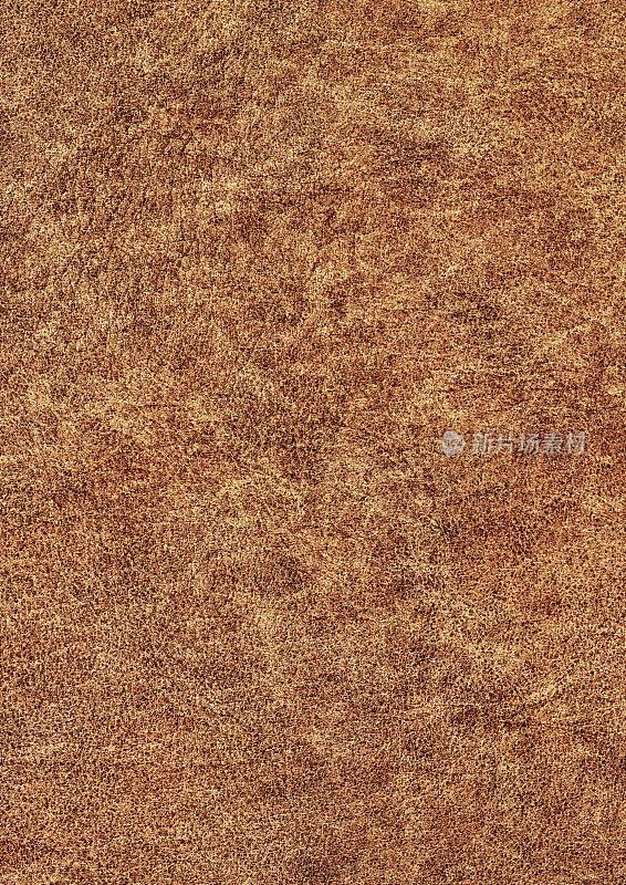 高分辨率古董棕色牛皮粗糙皱皱皱皱的垃圾纹理