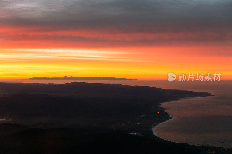 加州海岸夕阳