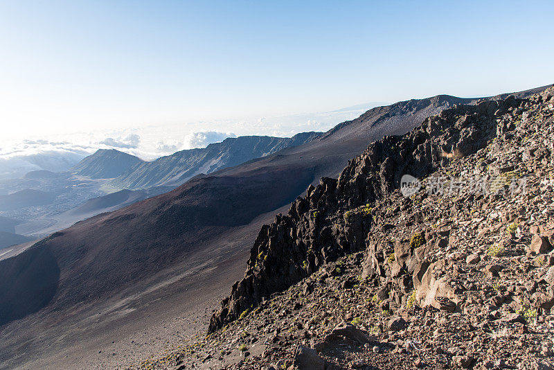 毛伊岛哈雷阿卡拉火山口的顶部