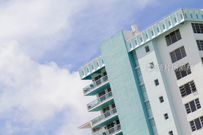 海洋驱动器的装饰艺术建筑在迈阿密海滩，南海滩，美国佛罗里达州