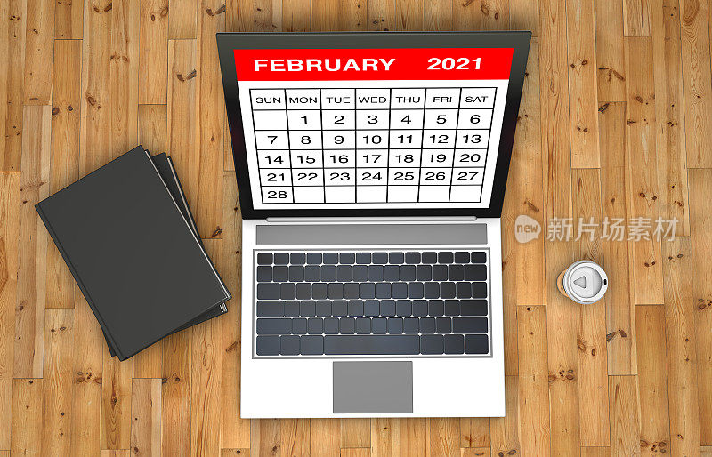 2月2021年笔记本电脑日历