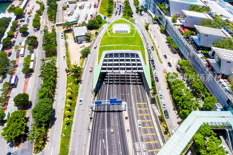 香港中环至湾仔绕道隧道日图