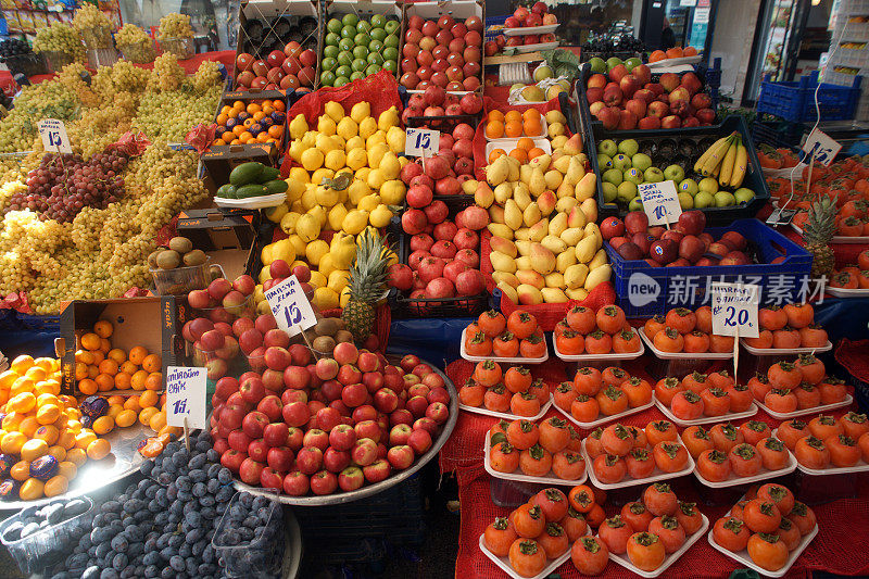 市场上出售的水果