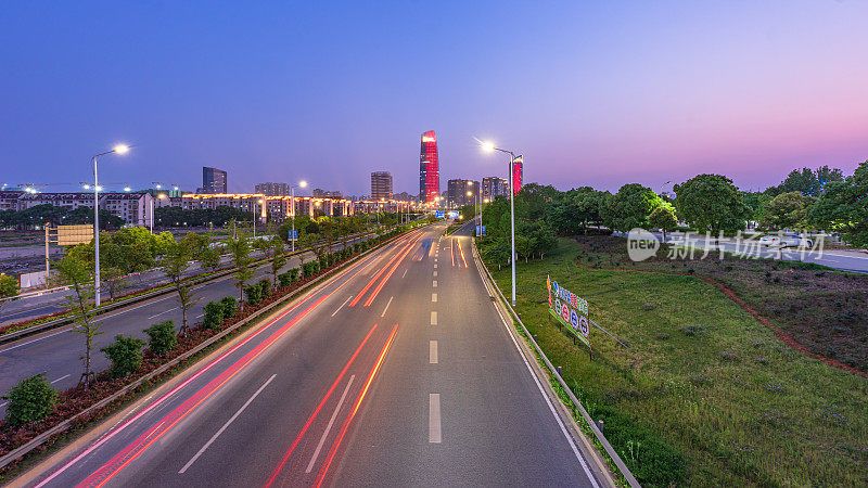 航拍城市高架桥高速公路