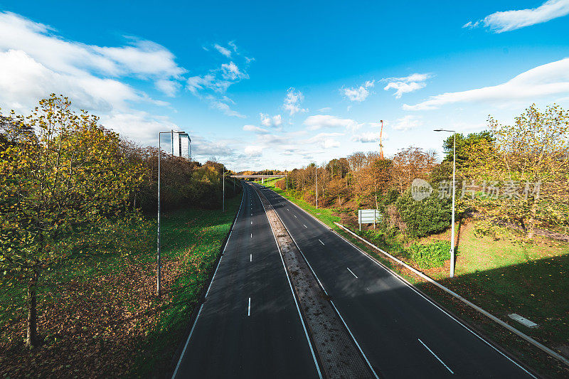 空双车道背景英国道路