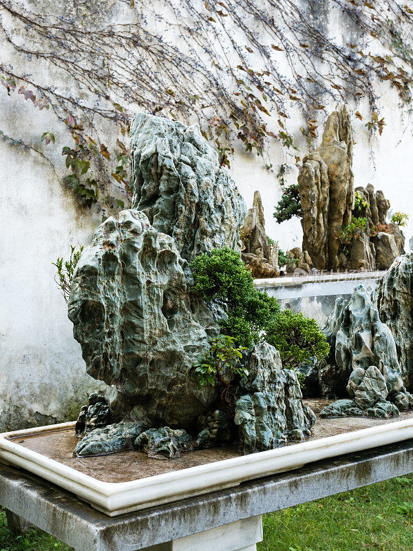 微型岩石花园东方盆景装置