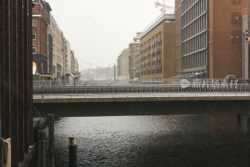 雪在汉堡街，旅游旅游目的地