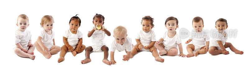 多样性:多种族的婴儿和学步儿童