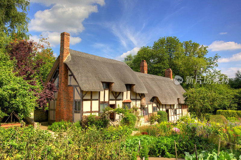 安妮·海瑟薇的小屋，肖特里，沃里克郡，英格兰