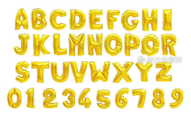 英语字母表的黄色