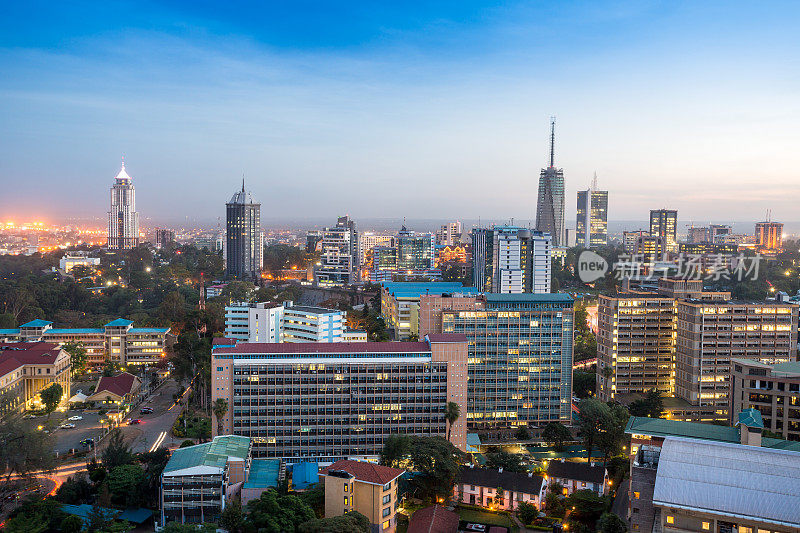 内罗毕城市景观-肯尼亚的首都城市