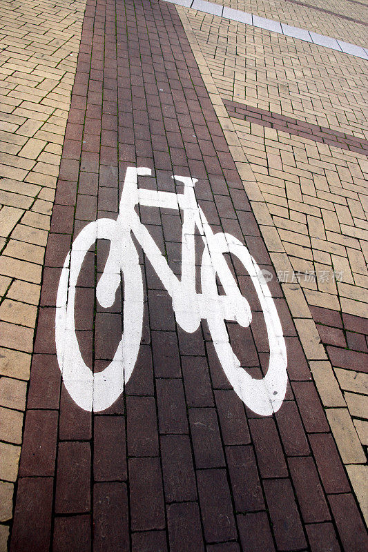路边自行车道细节