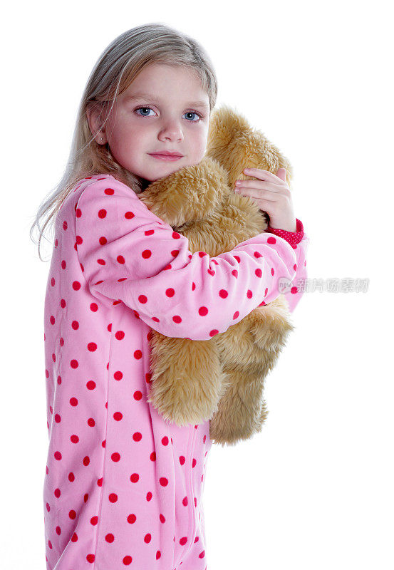 女孩拥抱泰迪熊