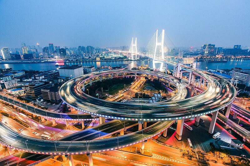 上海南浦大桥夜景