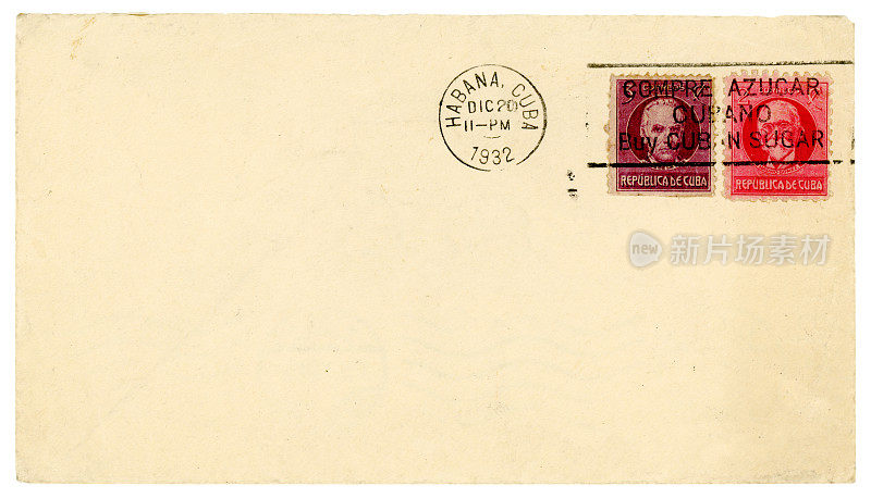 1932年从古巴哈瓦那寄出的信封