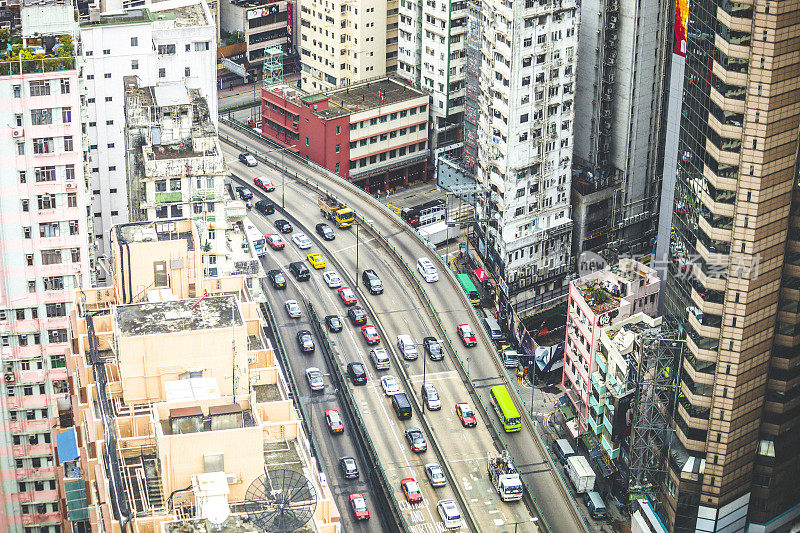 香港的街道。