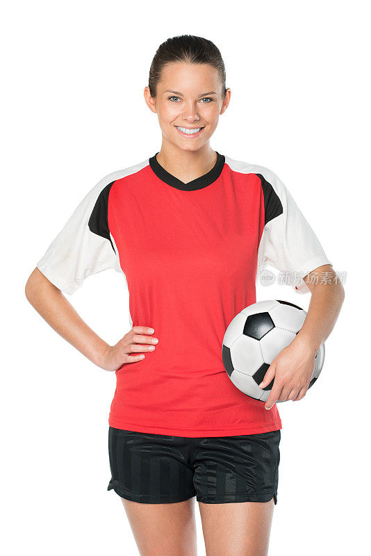 年轻女子足球运动员