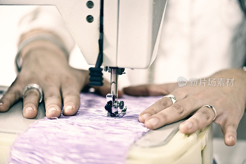 缝纫机缝制纺织品