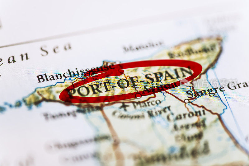 地图上标明的西班牙港