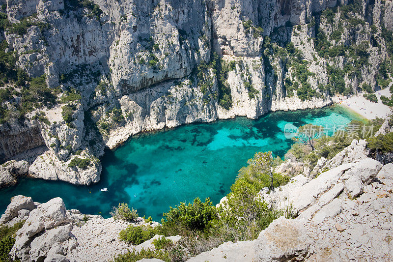 法国里维埃拉的Calanques