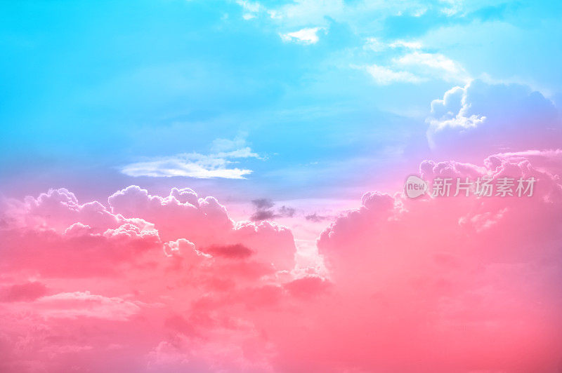 背景抽象多彩的云和天空。